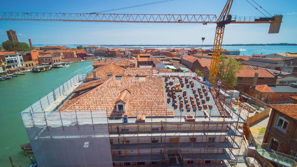 aertetto e copertura tetto ventilato a venezia palazzo storico