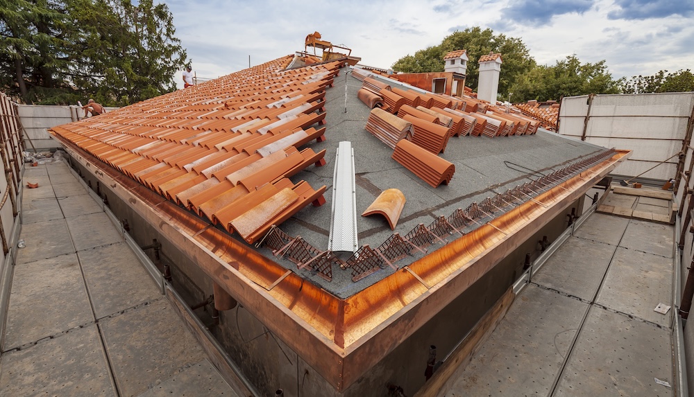 dettaglio di un tetto ventilato