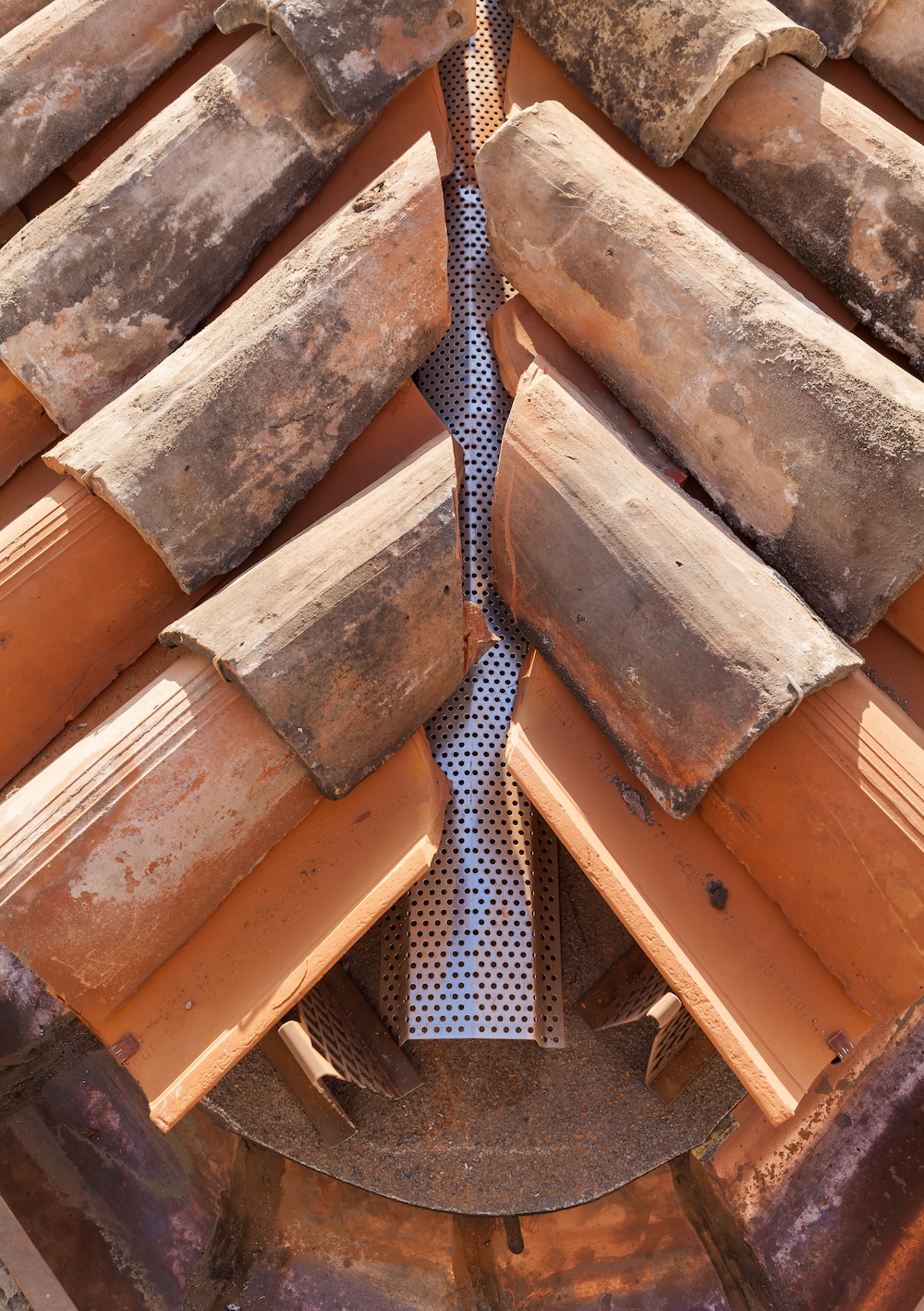 dettaglio di un tetto ventilato